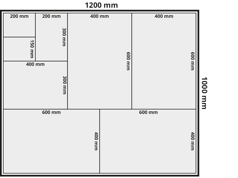 Maße für Euro Stapelboxen aus Kunststoff für ISO pallet 1200 x 1000 mm